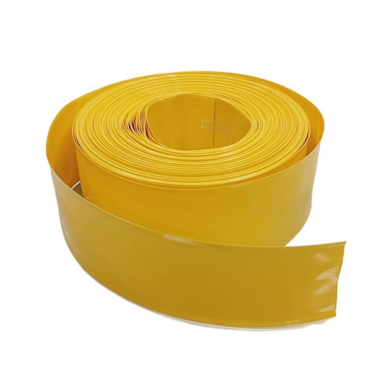 18650 21700 26650 锂电池PVC热缩套管外皮绝缘收缩膜黄色90MM宽