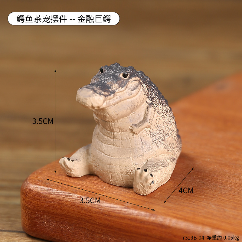 7313B-04 악어 차 애완 동물 장식품 - 금융 거대 악어