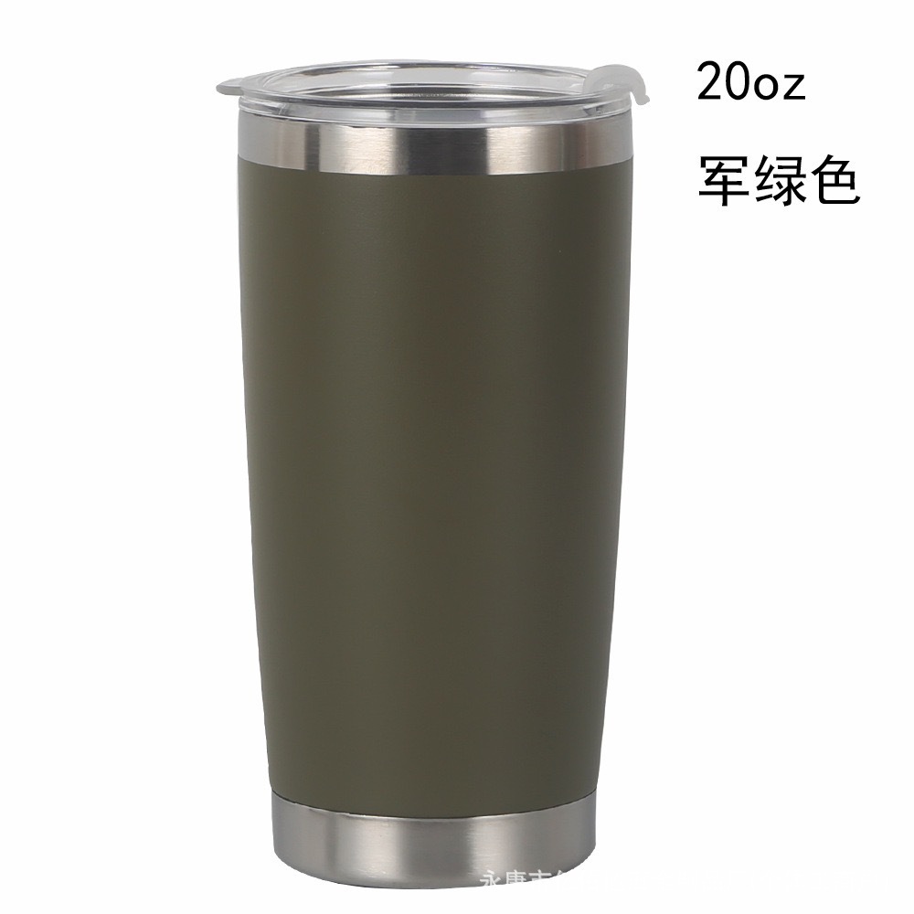 Ventas transfronterizas calientes 304 taza de aislamiento térmico de acero inoxidable de doble vacío de 20oz taza de aislamiento térmico portátil de automóviles de hielo