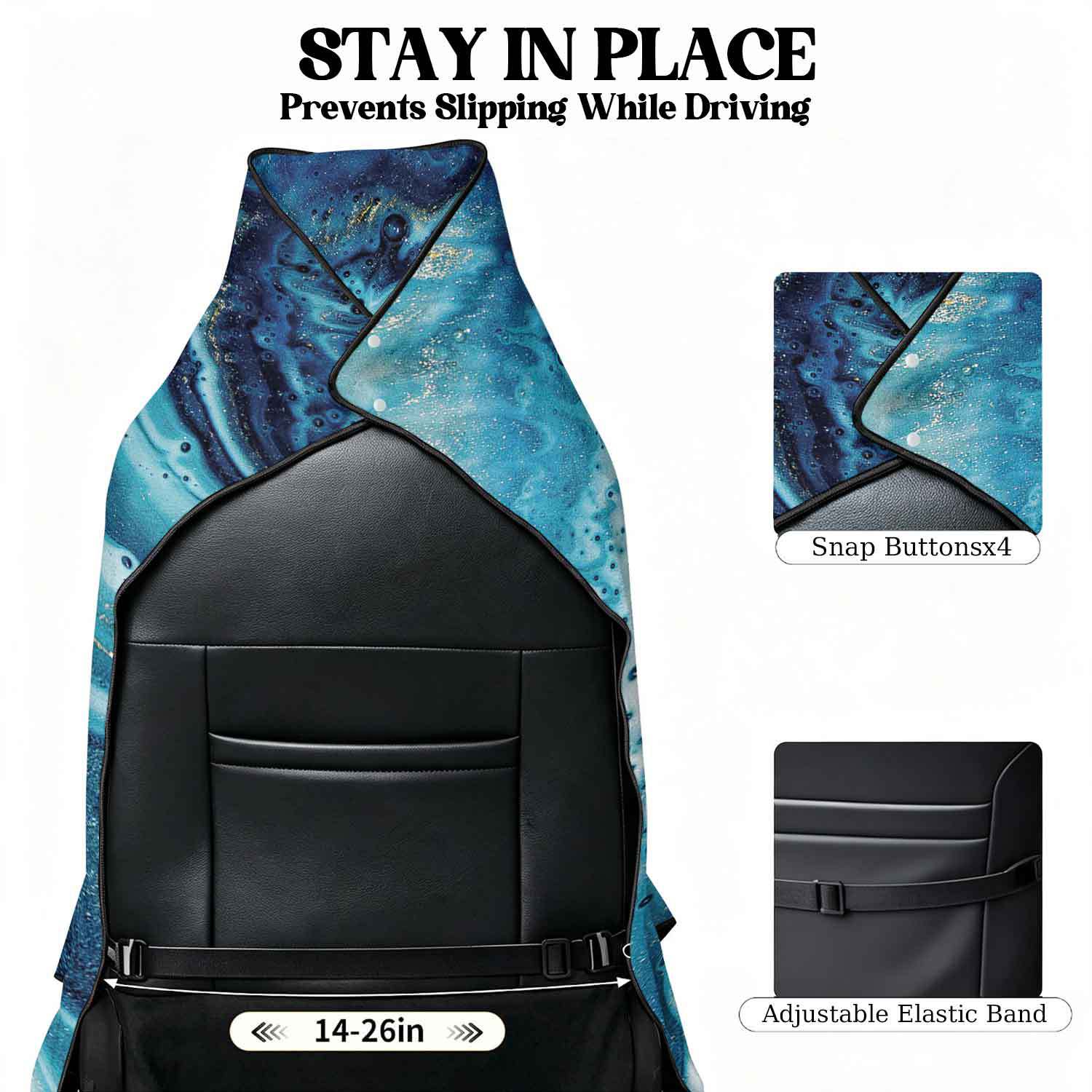 Printed bath towel and car seat cover 2-in-1, ultra-fine fiber outdoor beach and car dual-use universal seat cushion