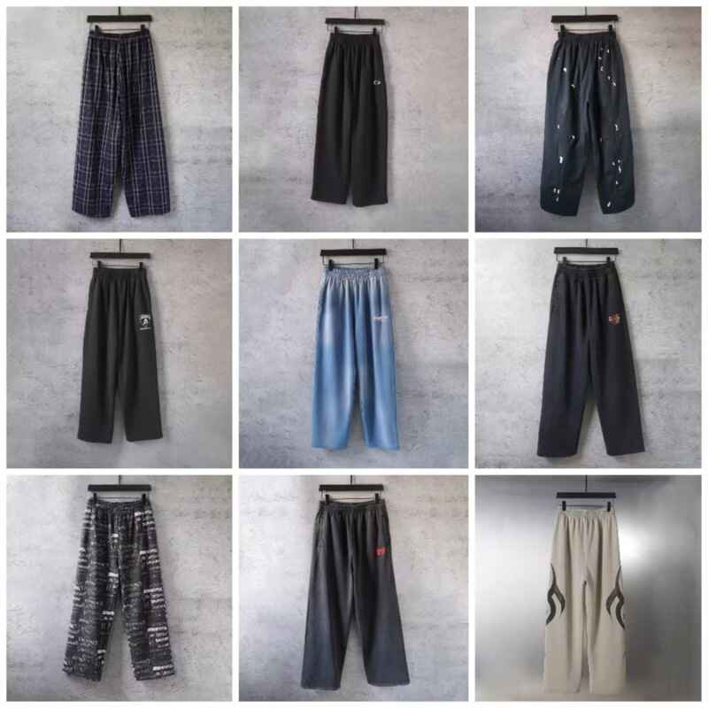 Paris B Brand Authentic Hot-Selling Collection Wholesale Letter Embroidery Printed Casual Sweatpants for Men and Women, One-Piece Dropshipping