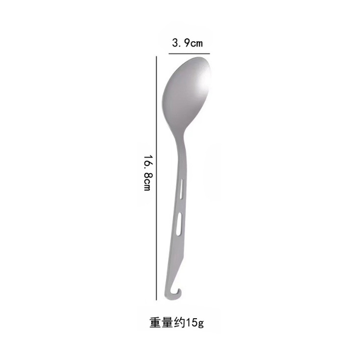 순수 티타늄 후크 테이블 스푼