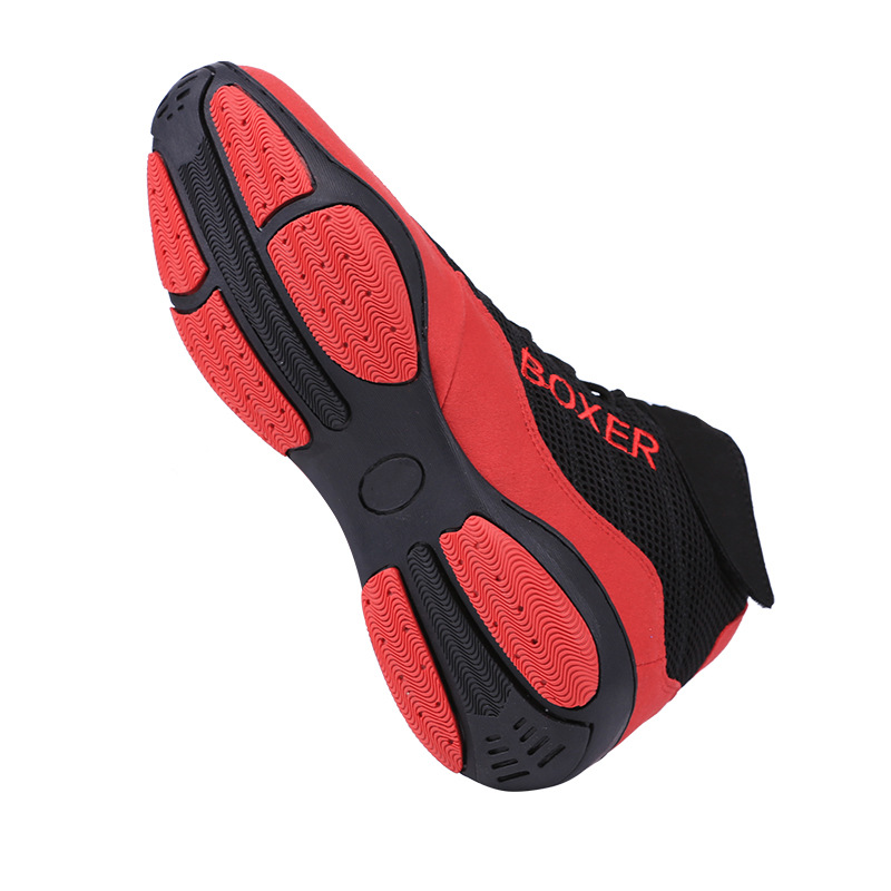 Boxing and wrestling squat combat shoes, wear-resistant, anti slip, breathable gym specific training shoes_voghion.com