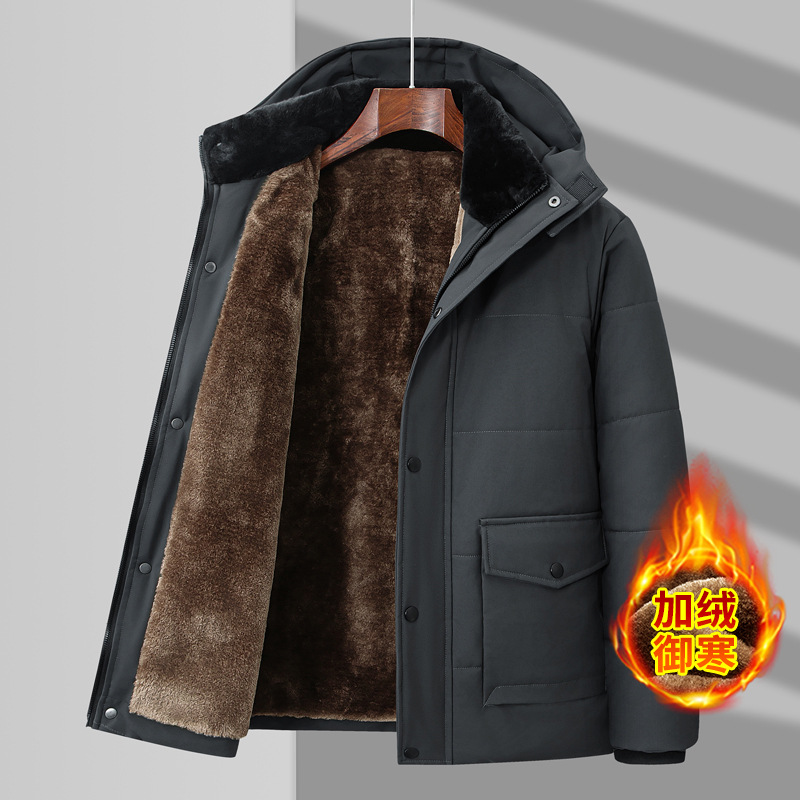 M - 8XL extra tamaño papá más chaqueta de algodón de invierno otoño de mediana edad chaqueta de algodón de hombre casual chaqueta cálida
