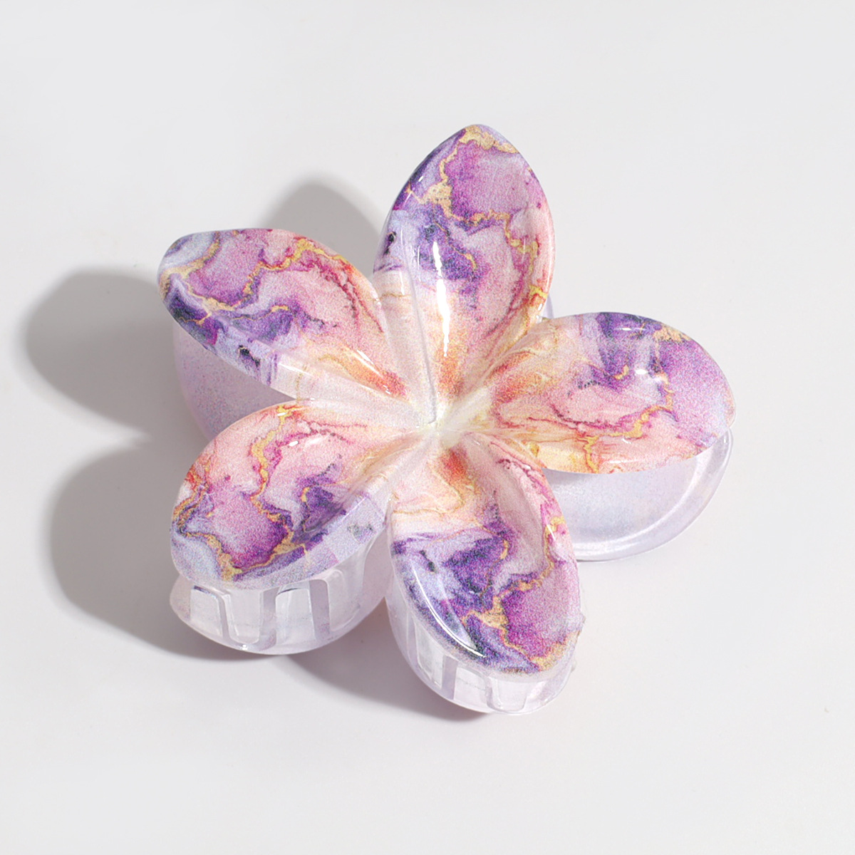 58g Weight Hair Claws Hair Accessories Type 1 Piece Quantity Daily Occasion Plastic Material Plumeria Pattern Women's Gender Sweet Style Sweet Women's Plumeria Plastic Hair Claws 11