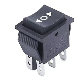 KCD4 rocker switch 6-pin 3-speed switch power switch 3-speed double reset springboard switch