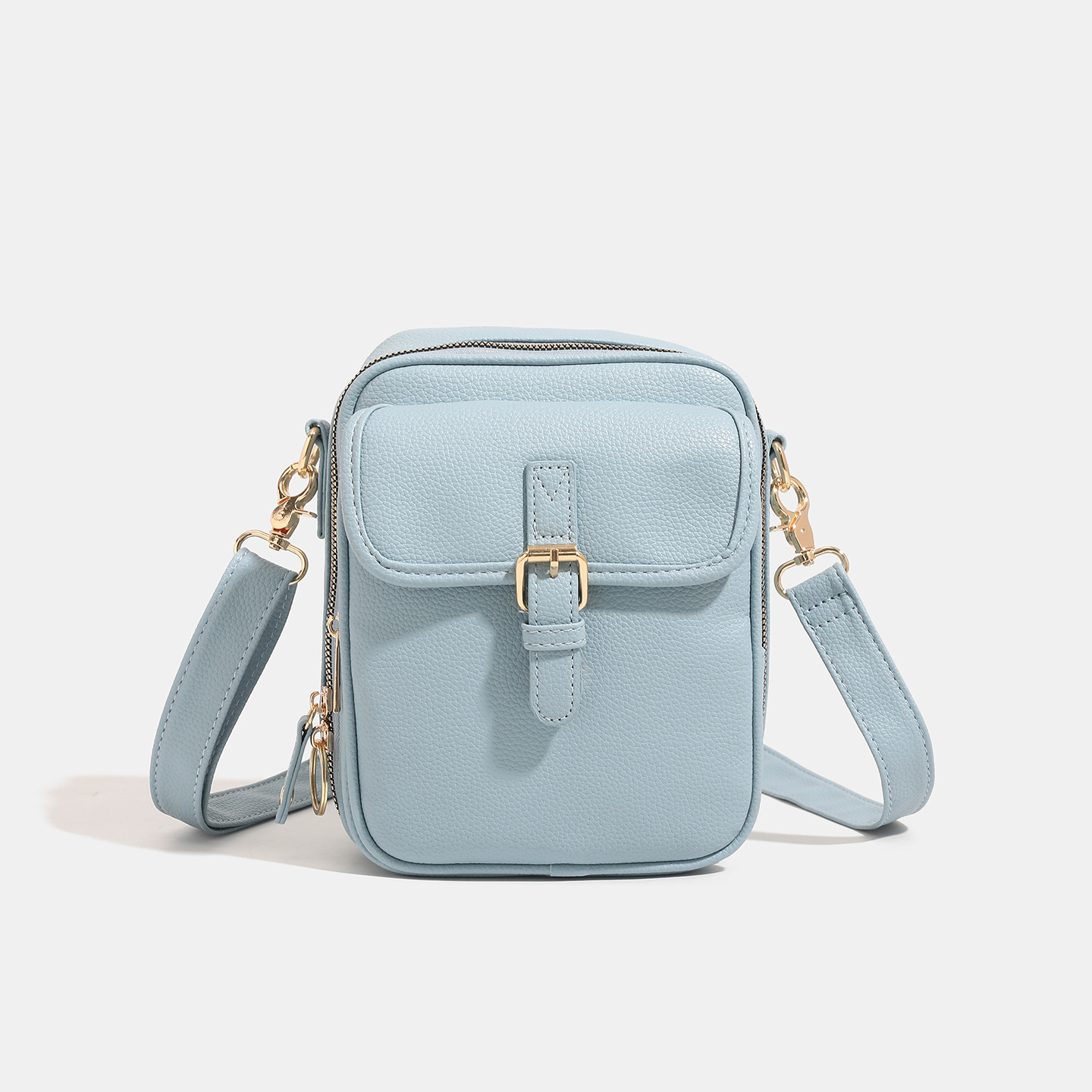 Nuevo bolso de hombro de PU, bolso de mensajero unisex, bolso de almacenamiento moderno, bolso cruzado informal, bolso para teléfono móvil, tarjetero y monedero