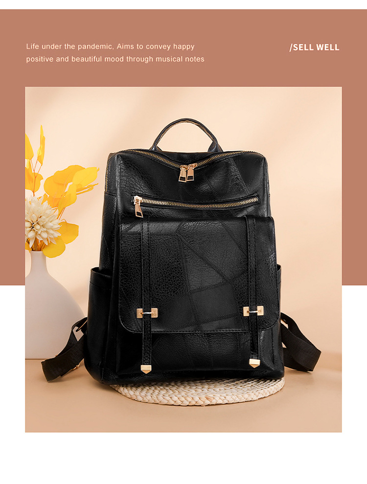 Zaino donna in pelle pu elegante borsa da viaggio moda zainetto_voghion.com