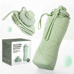 Silicone Foldable Water Cup Large Capacity Outdoor Travel Portable Sports Water Bottle High Temperature Resistant Food Grade Creative Foldable Cup