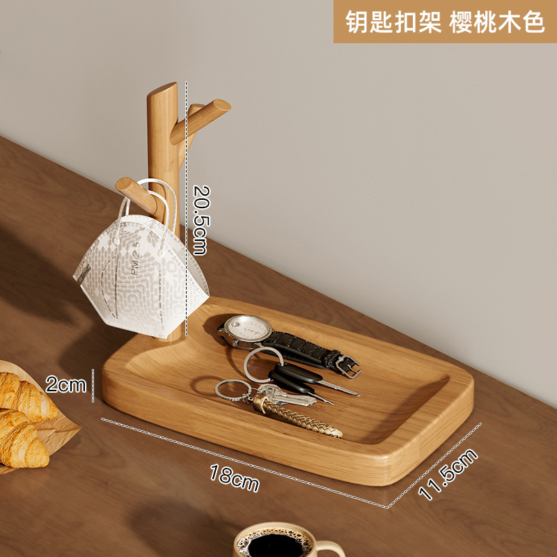 Estante de almacenamiento de tazas de madera maciza, soporte para tazas de té de drenaje al revés, soporte para almacenamiento de tazas de café, adornos de almacenamiento de llaves