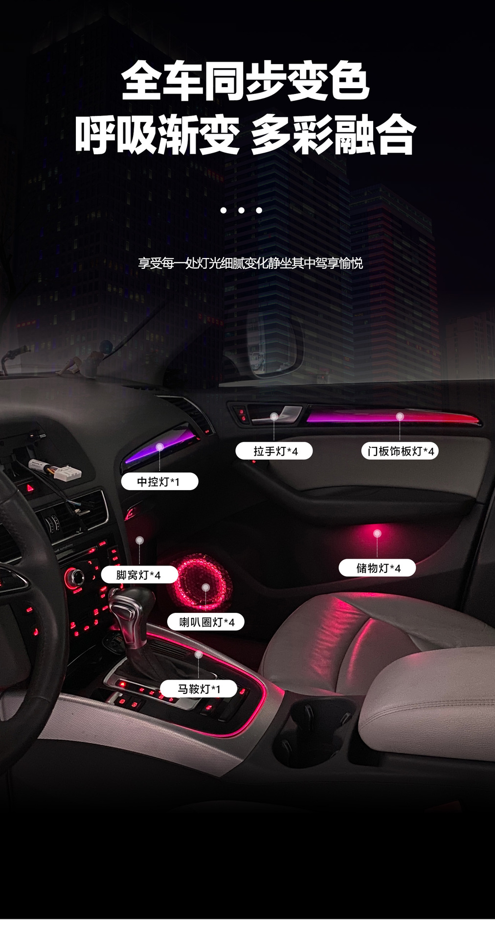 Car Ambient Lighting Is Suitable for Audi Q5 2010-2018 Audi Q5 Ambient Light