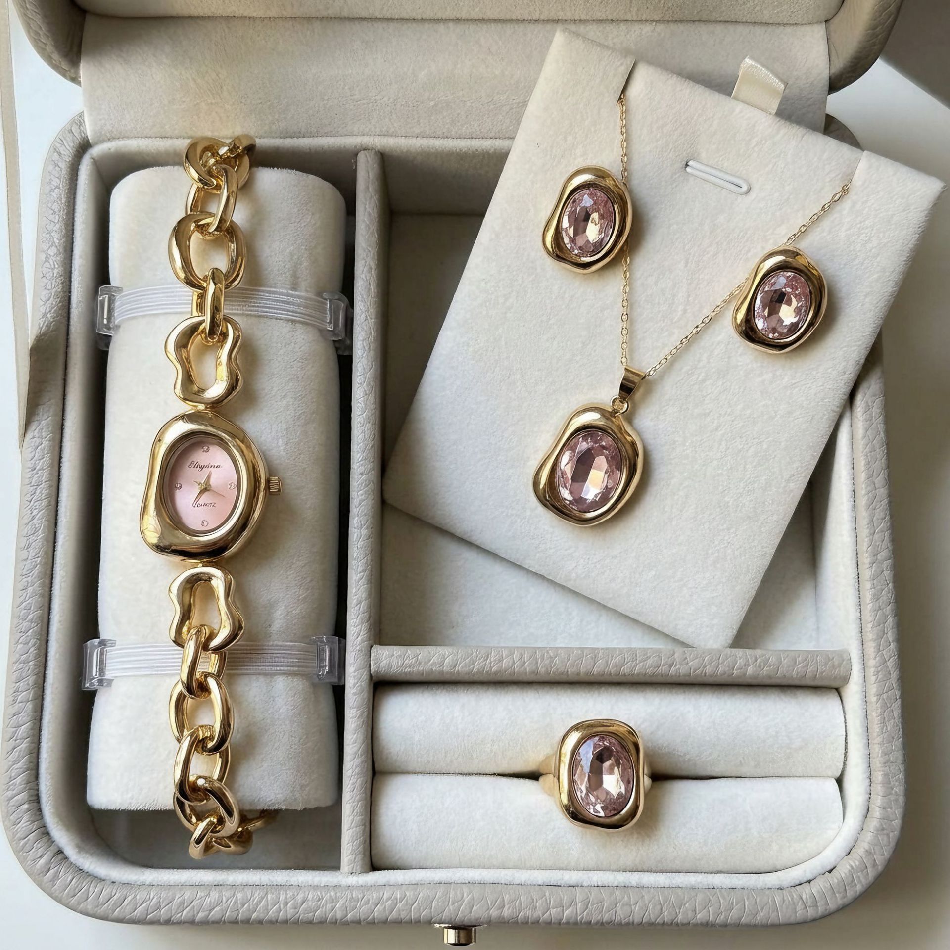 5-teiliges Damen-Quarzuhr-Set mit Armband
