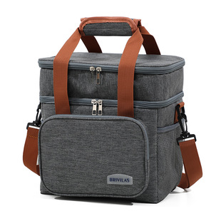 New Amazon Explosive Double Lunch bag Lunch bag Large Capacity Insulation bag Outdoor Picnic Insulation bag