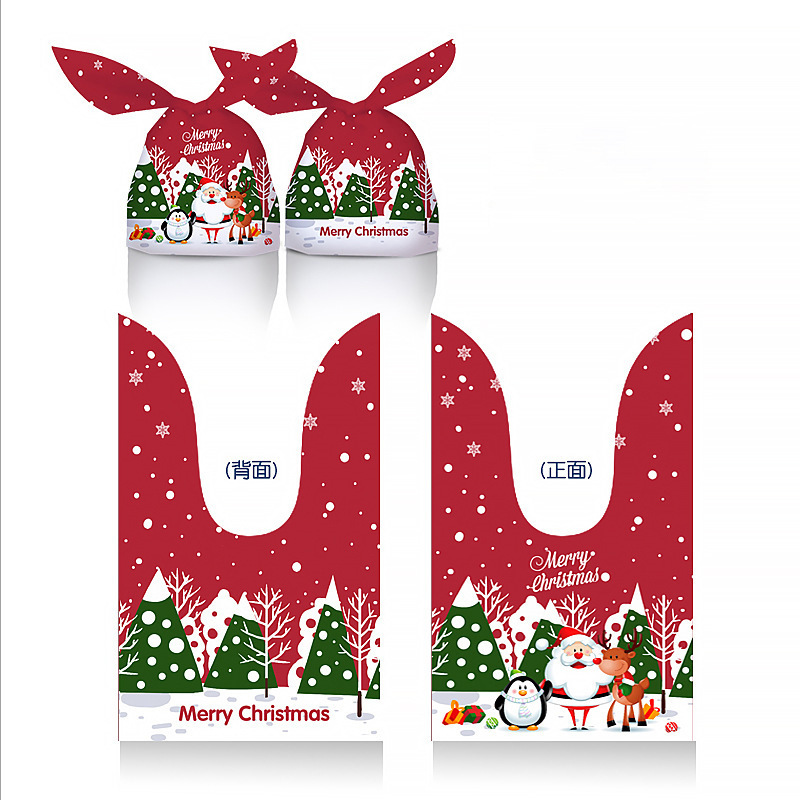 クリスマスキャンディーバッグギフト包装袋リボン巾着アップルウサギ耳漫画巾着袋在庫ありクロスボーダー|undefined