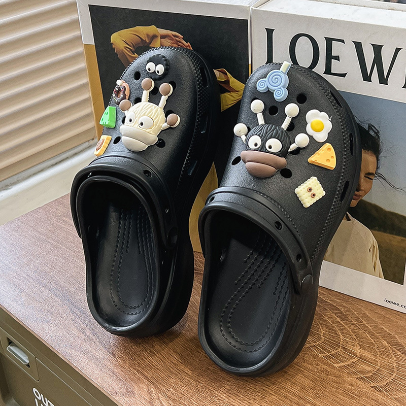 Moda de moda de primavera y verano para mujer, casual diario, cabeza redonda, zapatos con agujeros clásicos, zapatos con agujeros de mujer Baotou transpirables