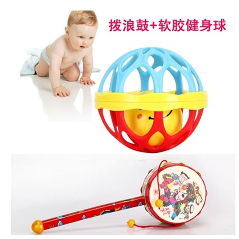 딸랑이 + 연질 고무볼 조합 (각 1 개)