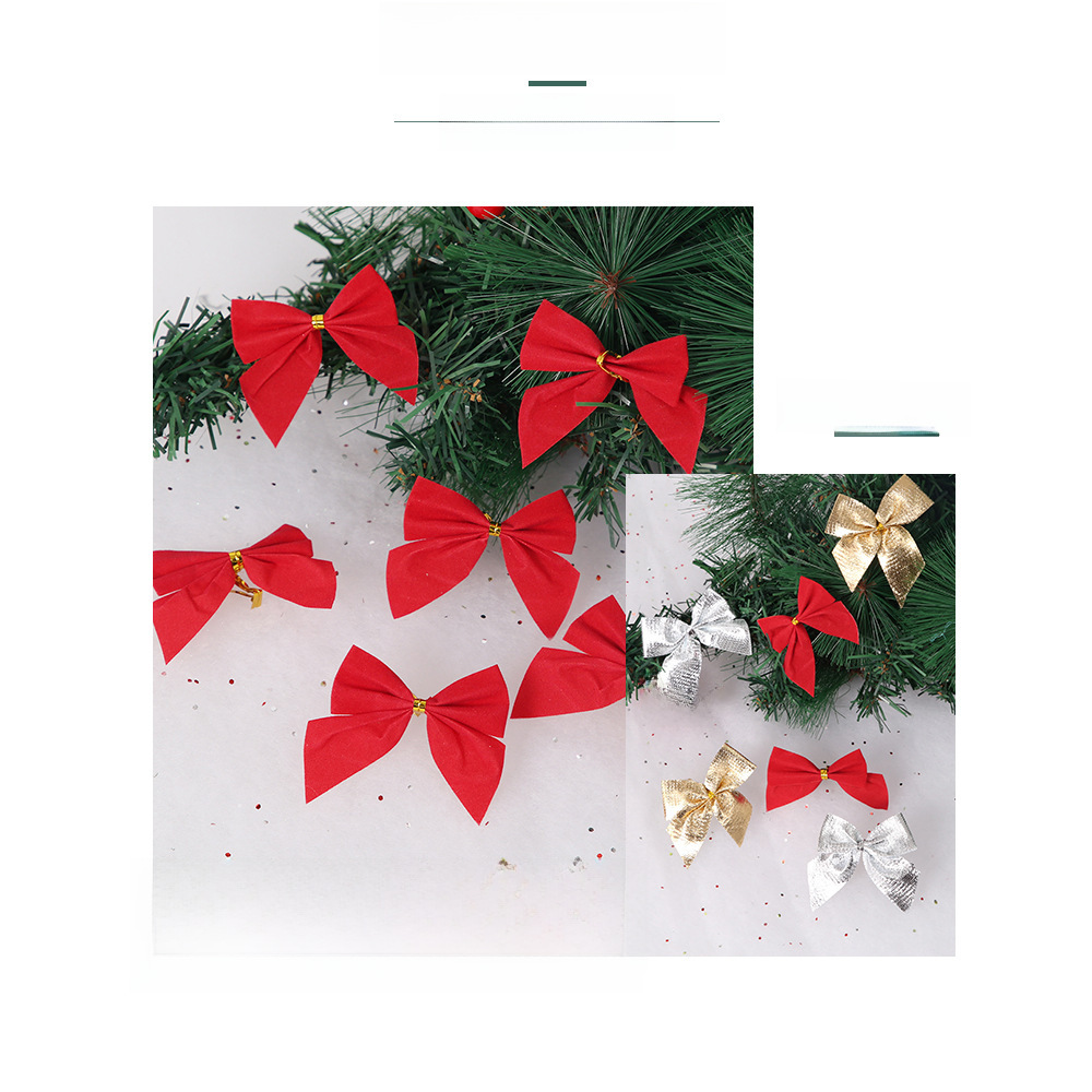 Christmas Decoration Bows Red And Gold Christmas Tree Pendants_voghion.com