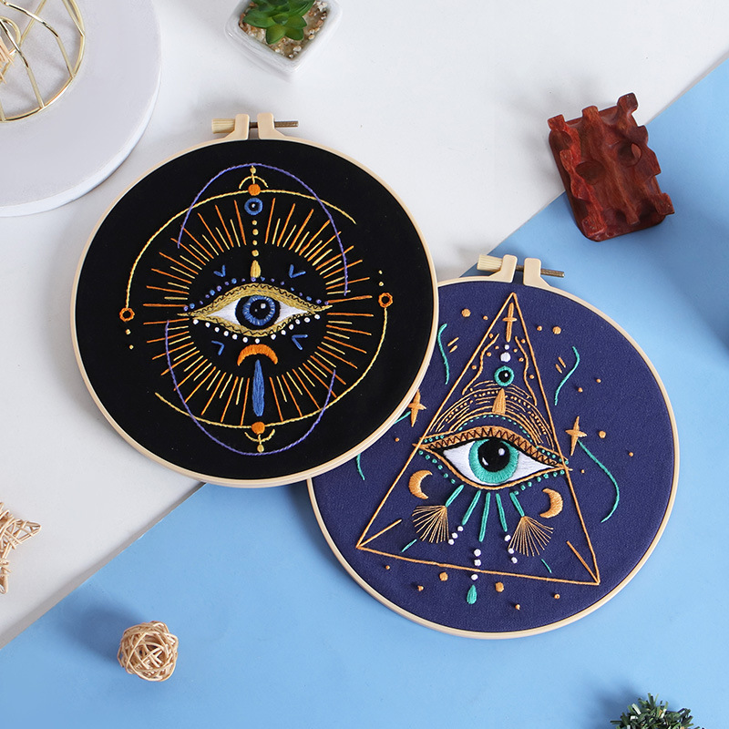 Original nuevo paquete de material bordado a mano DIY transfronterizo amazon inglés astral planeta ojos misteriosos
