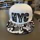 Hat Men's Flat Hat American Fashion Spring and Summer Black and White Board Hat Hip-hop Hat Women's Couple Baseball Cap Autumn