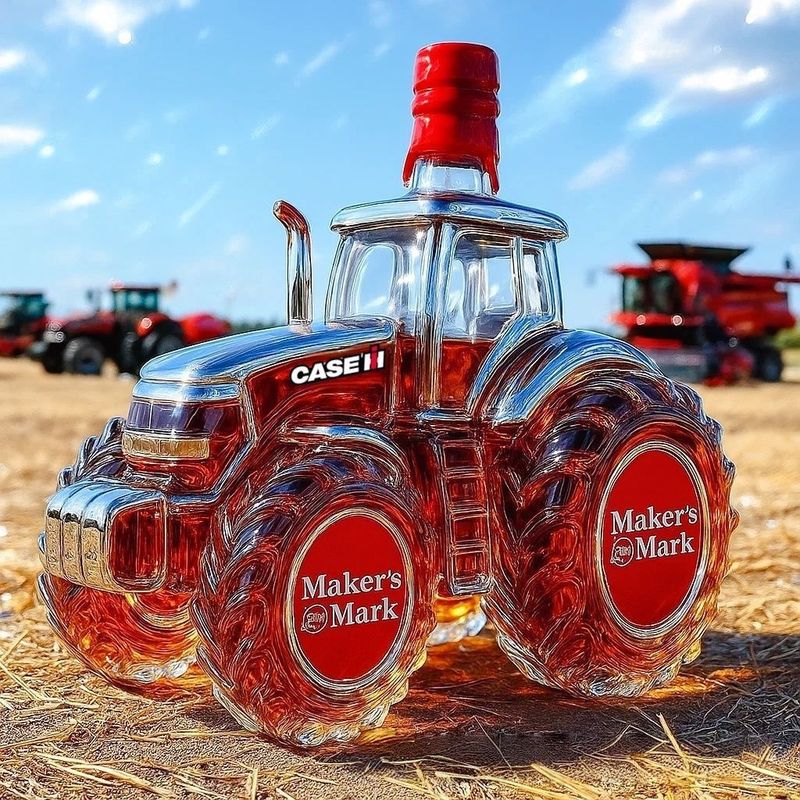 A tractor whiskey bottle with the number 135.135拖拉机醒酒器|undefined