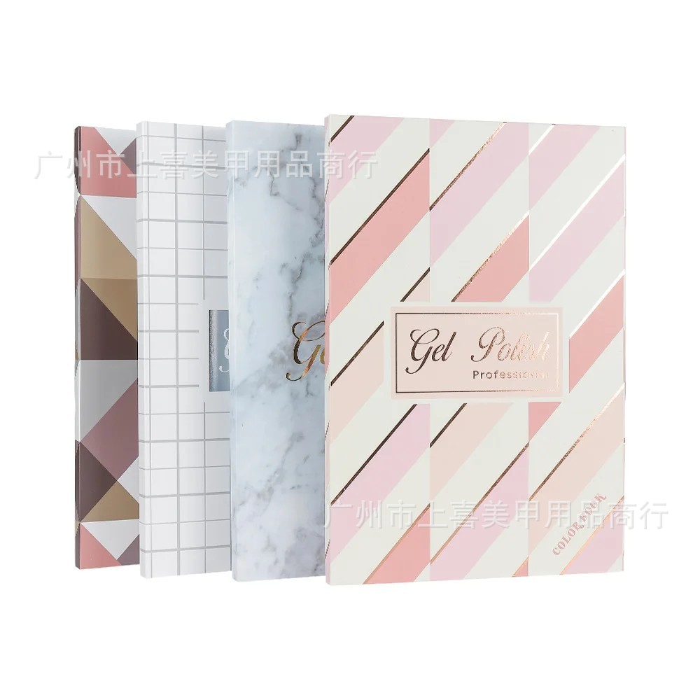 美甲简约款色卡展示本甲油胶展示板样板160色高档颜色展示册厂家