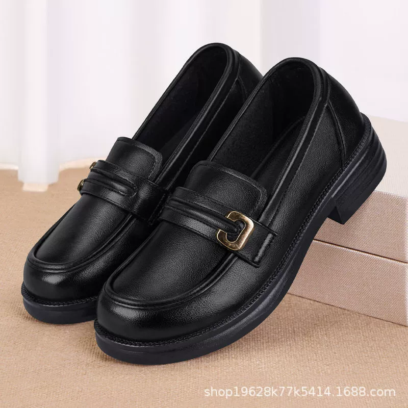 2024 весна и осень модные новые дикие туфли на толстом каблуке Lefu обувь повседневная дикая кожаная обувь в британском стиле