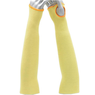 Manufacturer's Spot Aramid 1414 Arm Guard Yellow Double-Layer Wrist Guard High Temperature Resistant Flame Retardant Fireproof Anti-Cut Sleeve Anti-Stab