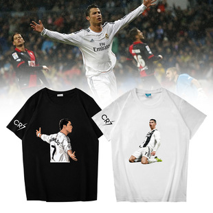 CR7 C�_�ڰ׶���T���ļ���ɫӡ��T������Ů���ưٴ�ɰ�������