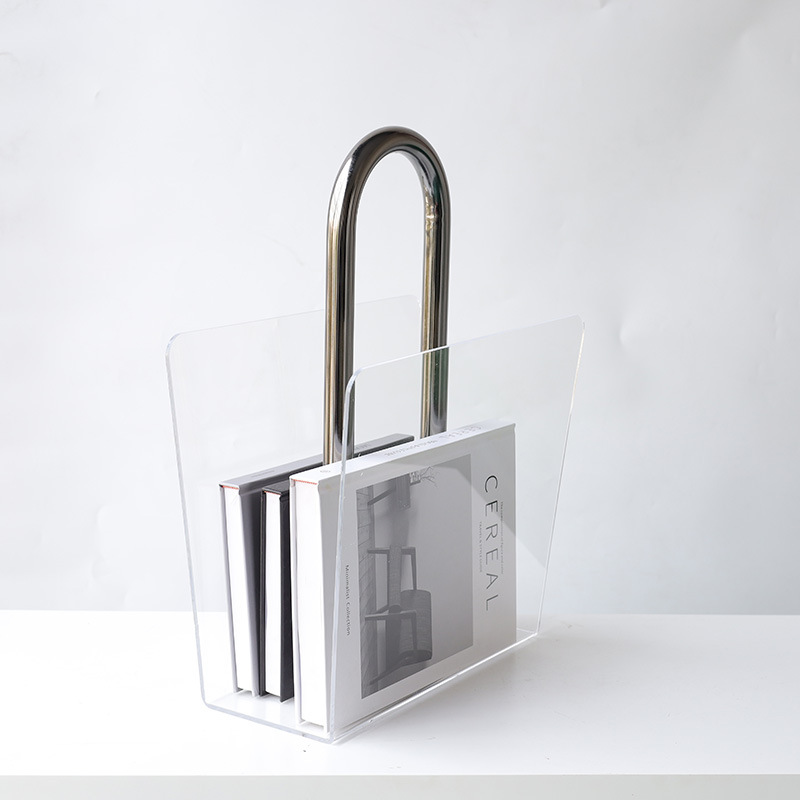 Modern and minimalistic metal acrylic bookshelf