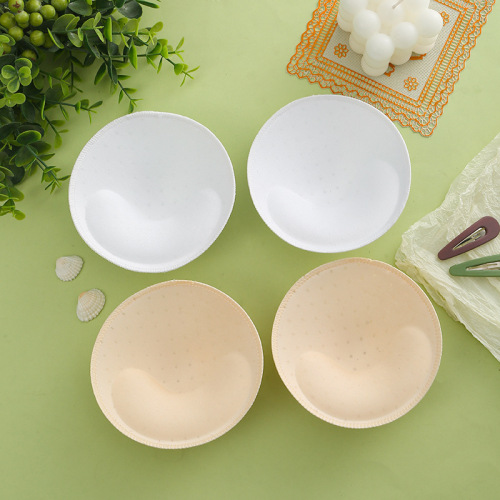 Factory direct sales round breathable thickened sponge breast pad sports bra beautiful back perforated soft lock edge cup breast pad