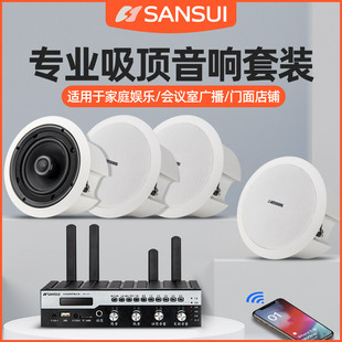 Free Shipping Shanshui T8 Wireless Bluetooth Ceiling Speaker Set Embedded Coaxial Ceiling Decoration Speaker Broadcast