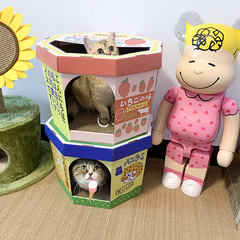 Misspet Ice Cream Cat Scratching Mat Cat Bed Corrugated Paper Cat Paw Board Cat Toys Paper Box Pet Supplies