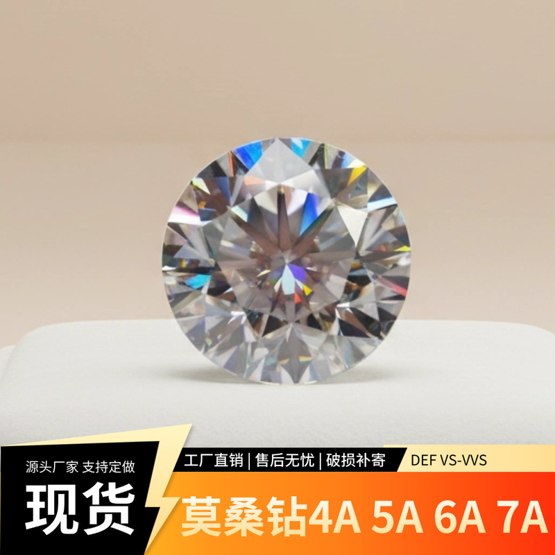 Factory Direct Sales 4A-7A Round Shape Eight Hearts Eight Arrows Vvs Moissanite Loose Diamond D E F g White Moissanite Loose Stone