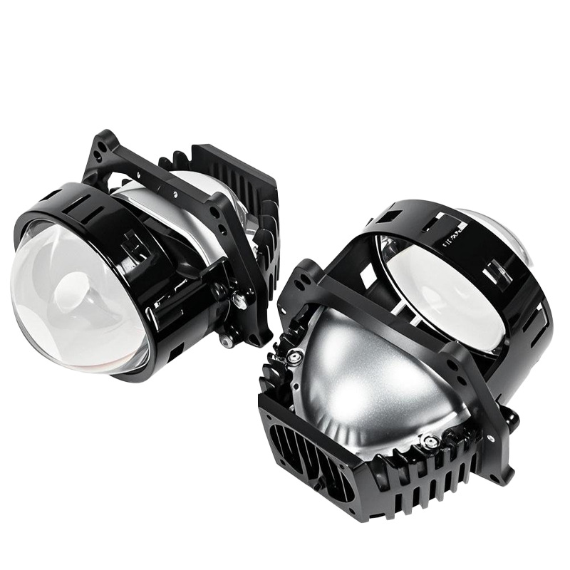 T59 faros de coche 3 pulgadas de alto brillo doble lente led luz de coche 55W de alta potencia corta lejana y cercana a uno Bi led