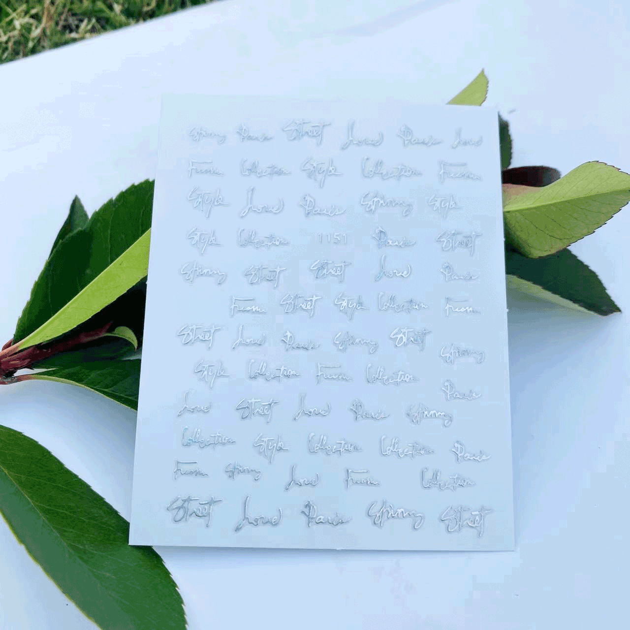 레이저 실버 영문 [인기 상품]