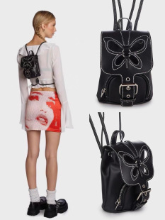 Korean Xiaozhong Spring and Summer Mini Chanel Style Backpack Women's ins Blogger Student Butterfly Single Backpack