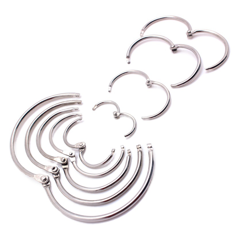 Factory direct metal open ring Iron book ring photo album card ring desk calendar loose leaf ring binding ring book ring wholesale