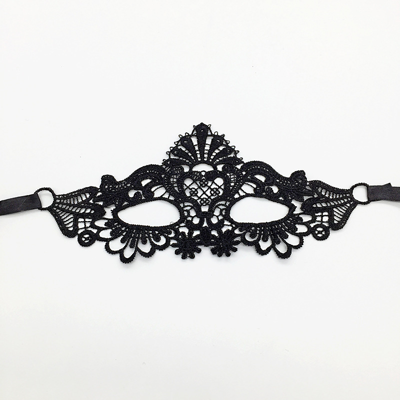 Carnaval negro amorfo rendimiento de encaje disfraz de máscara media cara Halloween bar espectáculo eyewear mayorista TK