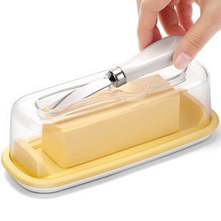 in stock Butter Box with Lid Plastic Storage Box Butter Container Cheese Fresh-keeping Box Butter Box Butter Storage Tools