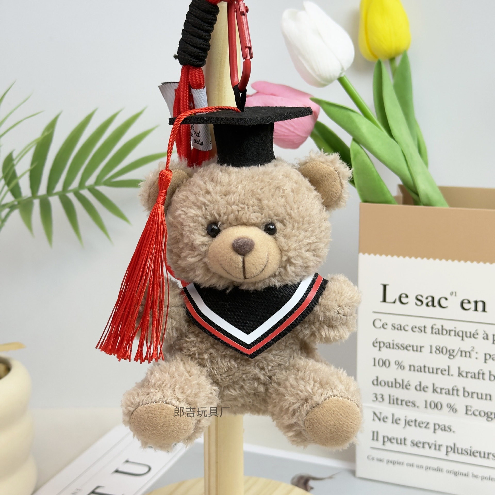 Temporada de graduación oso Teddy Teddy Teddy Teddy sombrero doctor uniformes de regalos impresa logotipo escolar