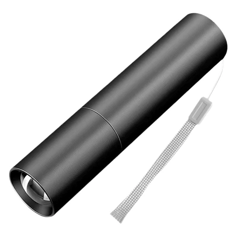 Трансграничный сильный фонарик светодиодный фонарик Сильный свет USB-зарядка на большие расстояния небольшой мини-портативный многофункциональный черный общежитие