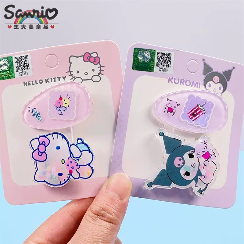 Hello Kitty, японская декоративная заколка для волос, милые челки, детский зажим для волос