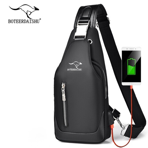 Men's Chest Bag 2024 New Trendy Unisex Bag Korean Style Leisure Oxford Cloth Bag Single Shoulder Crossbody Bag Small Backpack