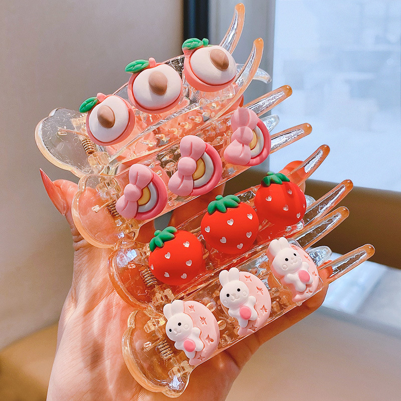 Pinza de pelo de los niños del estilo coreano 2022 nuevas niñas cabeza de bola updo horquilla fija verano bebé lindo horquilla