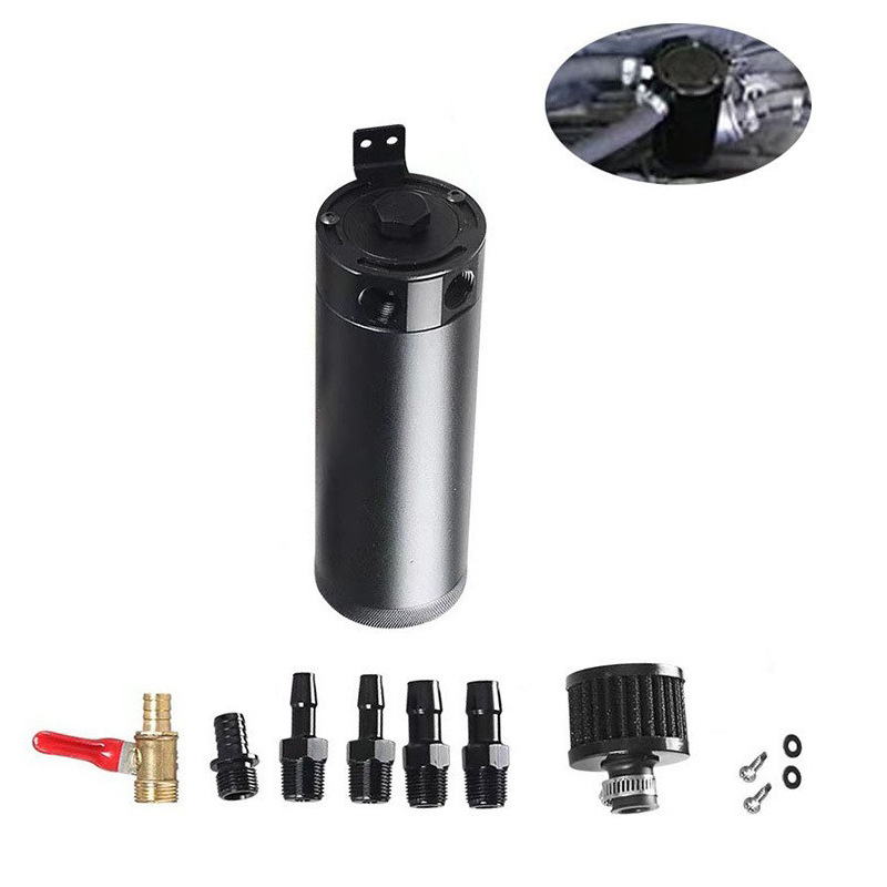 汽车改装加长型 二孔机油透气壶三孔 空气滤芯器钢柸铝油气分离器