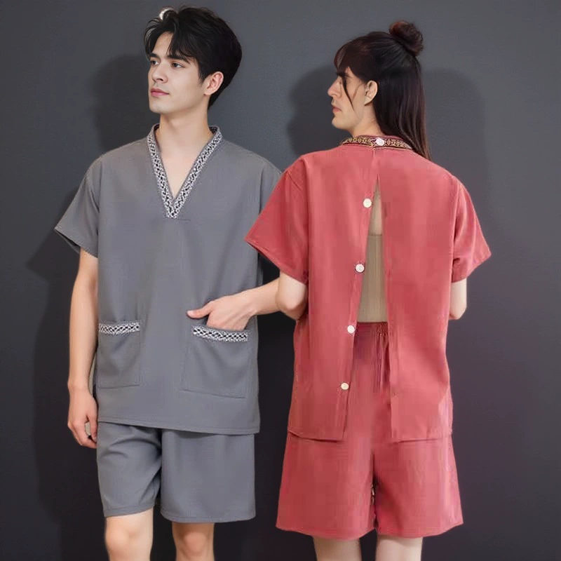 Массажная одежда Женская потная паровая одежда открывается назад