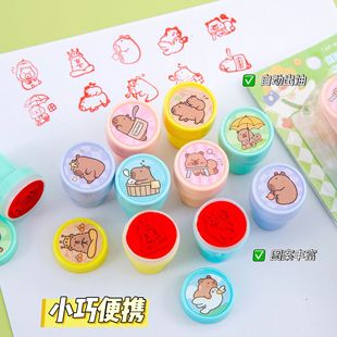 New Kapibara Planner Stamp Set, 10-Piece Kindergarten Stamp Reward Gift Prize Wholesale
