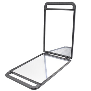 Rectangular Flip-top Foldableing Plastic Makeup Mirror Hairdressing Supplies Two-sided Makeup Mirror Hairdressing Rear Mirror Hand Mirror