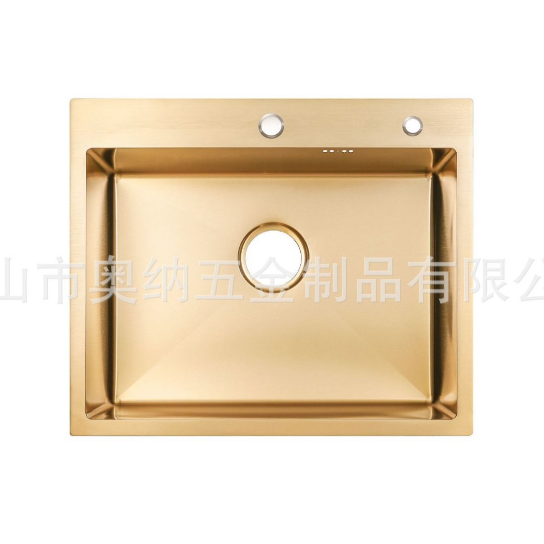 304不锈钢水槽金色水槽/单槽带龙头外贸工厂批发