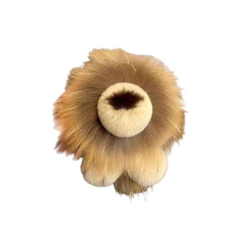 Imitación de visón pequeño león colgante bolso colgante lindo muñeca de peluche Simba llavero de automóvil colgante regalo